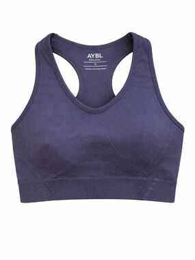 ⭐️NEW AYBL Navy Blue Seamless High-Neck Racerback Sports Bra